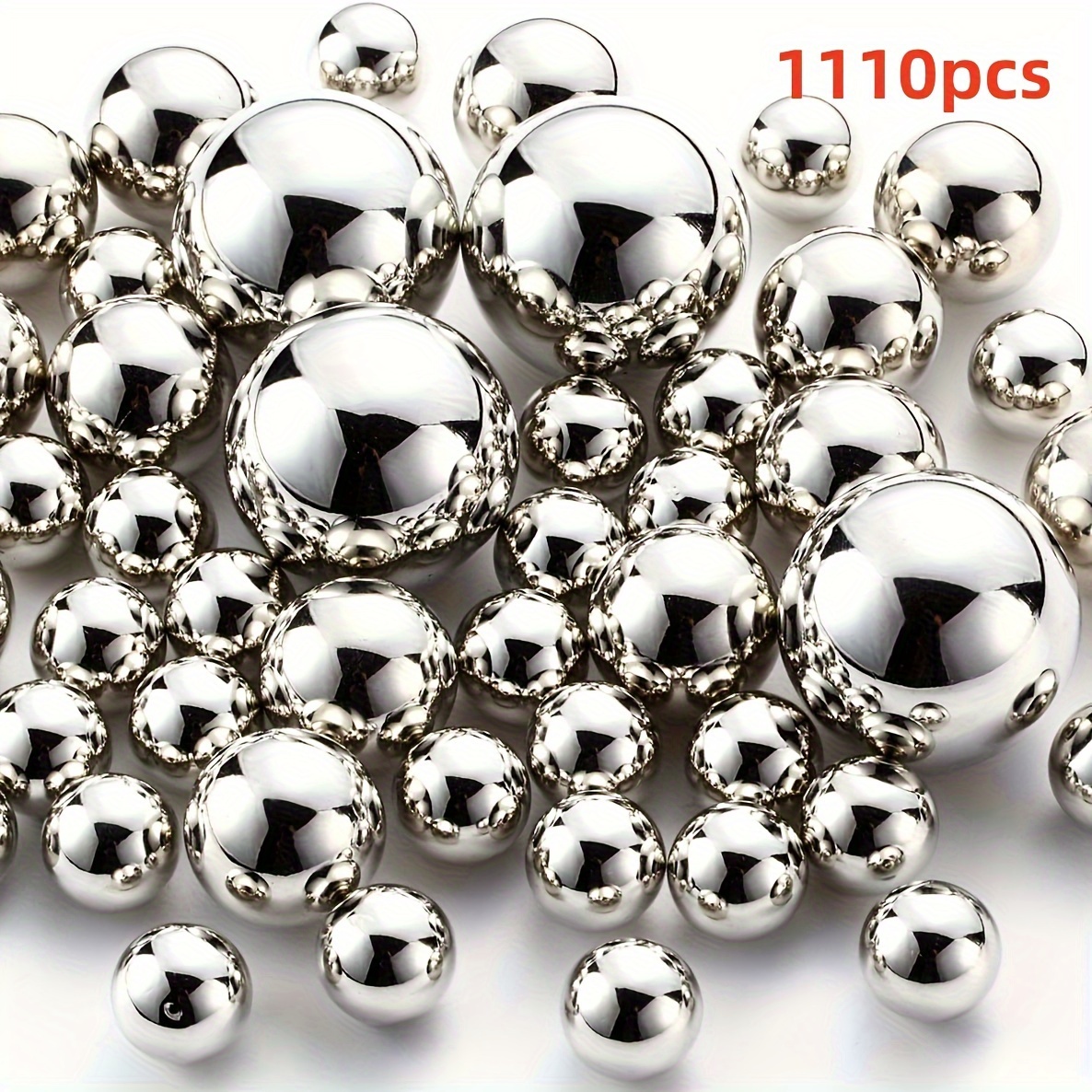 Image of 1110pcs Beads No Hole Pearl For Vases, Highlight Pearls Bead Vase Filler For Centerpieces, 16mm 10mm And 5mm, Diy Wedding, Birthday, Anniversary, Christmas Centerpiece