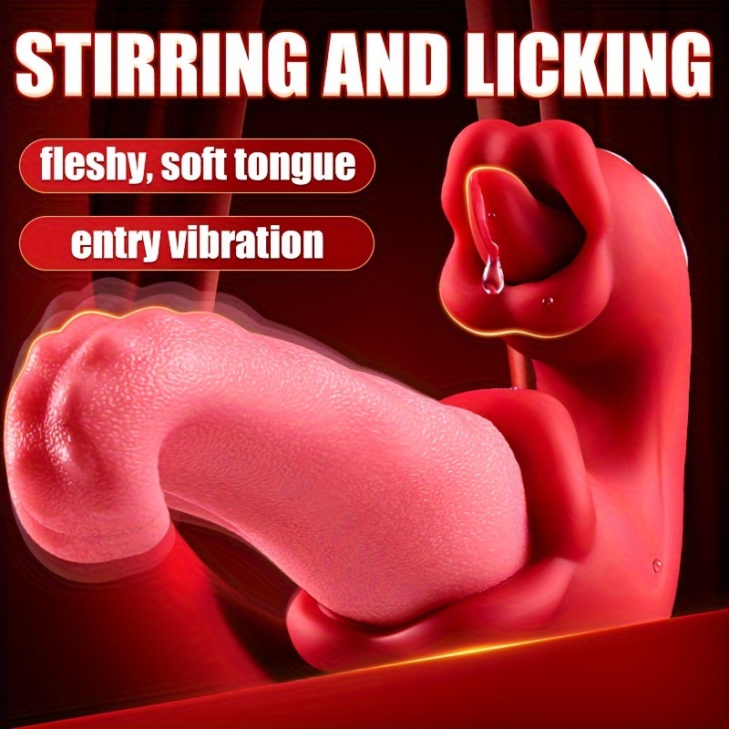 1 personal 2 in 1 simulation tongue double tongue swing vibrator female tongue clitoral stimulator g spot massager tongue female pleasure toys super soft material realistic tongue vibrator 4