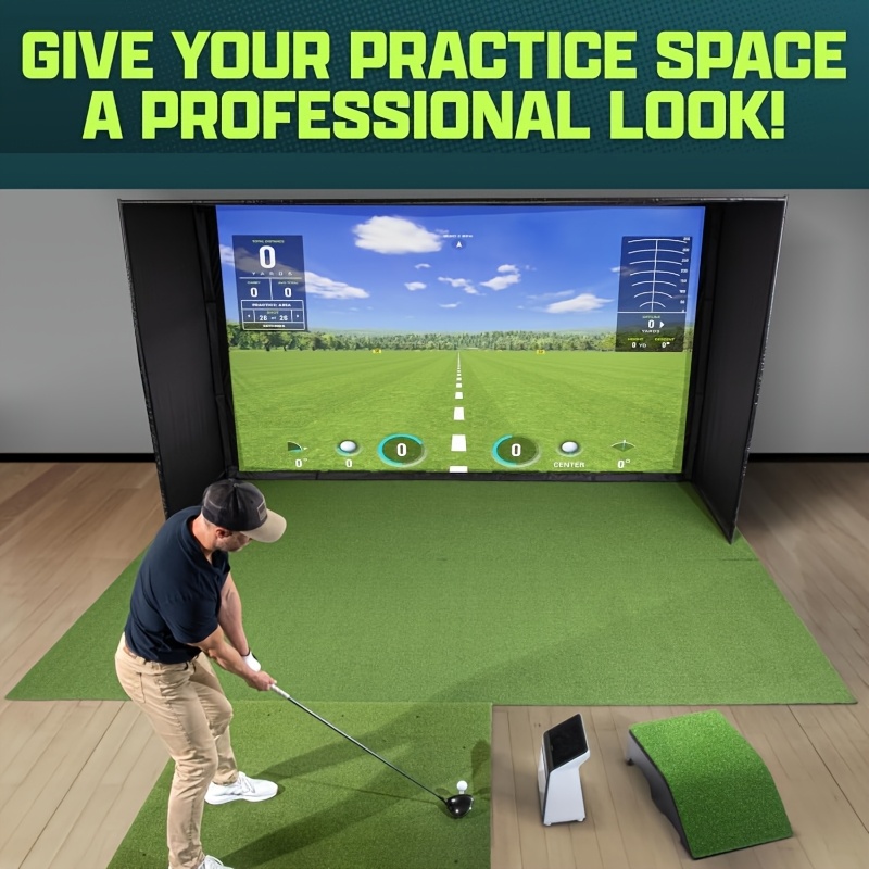 golf simulator turf 15  golf mat for indoor   10 12 or 15ft practice putting realistic surface   surface highdensity material