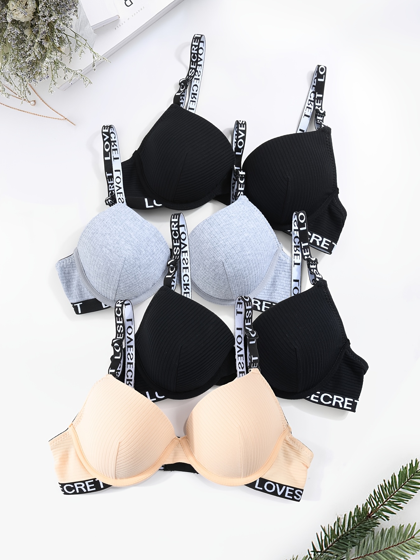 Lot De 3 Soutiens Gorge Classiques Femme Grande Taille Soutien Gorgé Dentelle Soutien Gorge Push Up Fin Armature Support Haut Anti Brassière Ptose Confort Quotidien Brassiere Lingerie De Nuit Pour