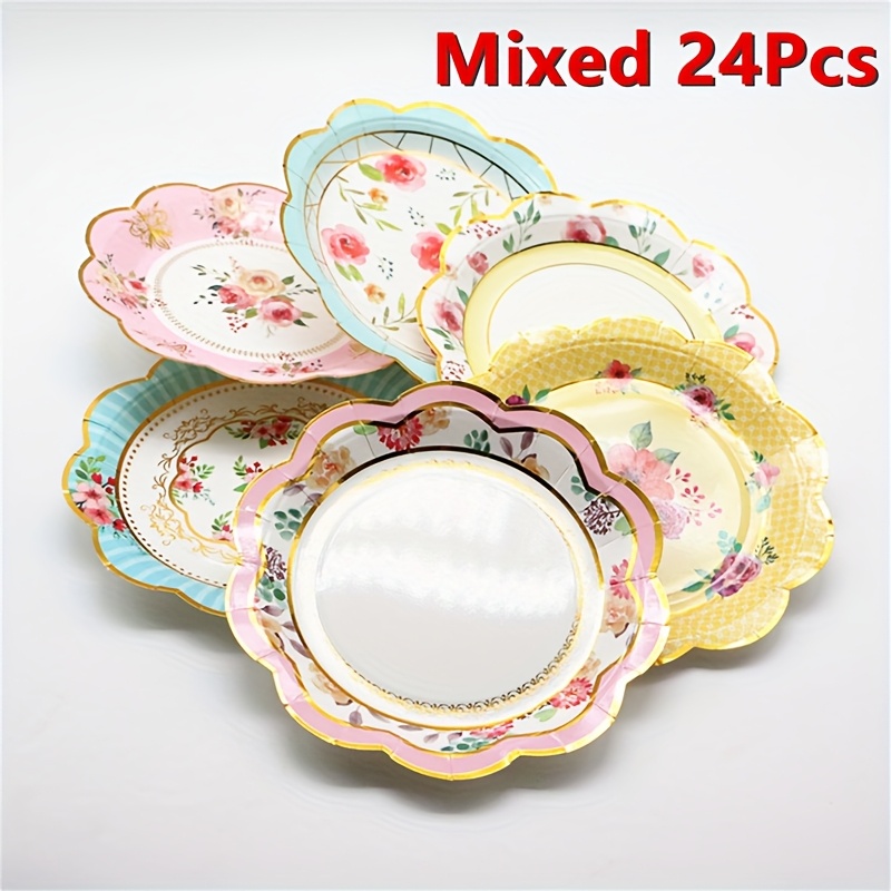 TEMU 24 Retro Paper Plates