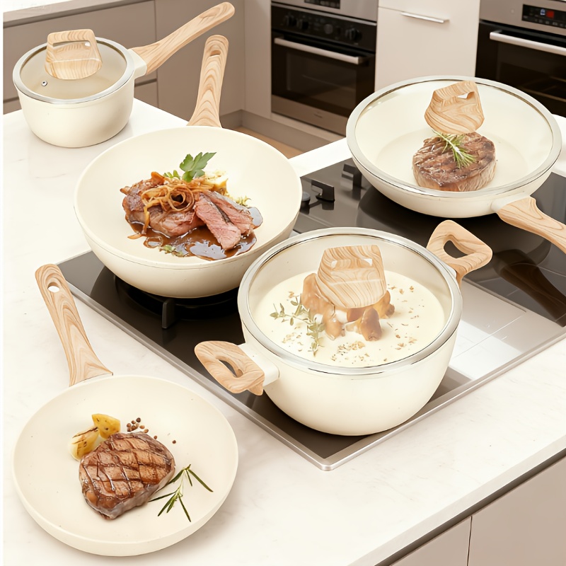 TEMU Cookware, Electric Stove Cookware, Granite Cooking Tools, Includingfrying Pans, Pans, , Essential Kitchen Cookware, Gifts For , Christmas Gifts