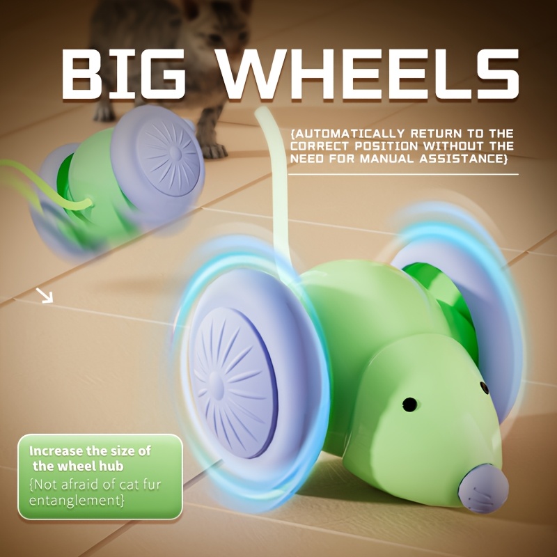 Automatic Electric Mouse Cat Toy with Obstacle Avoidance