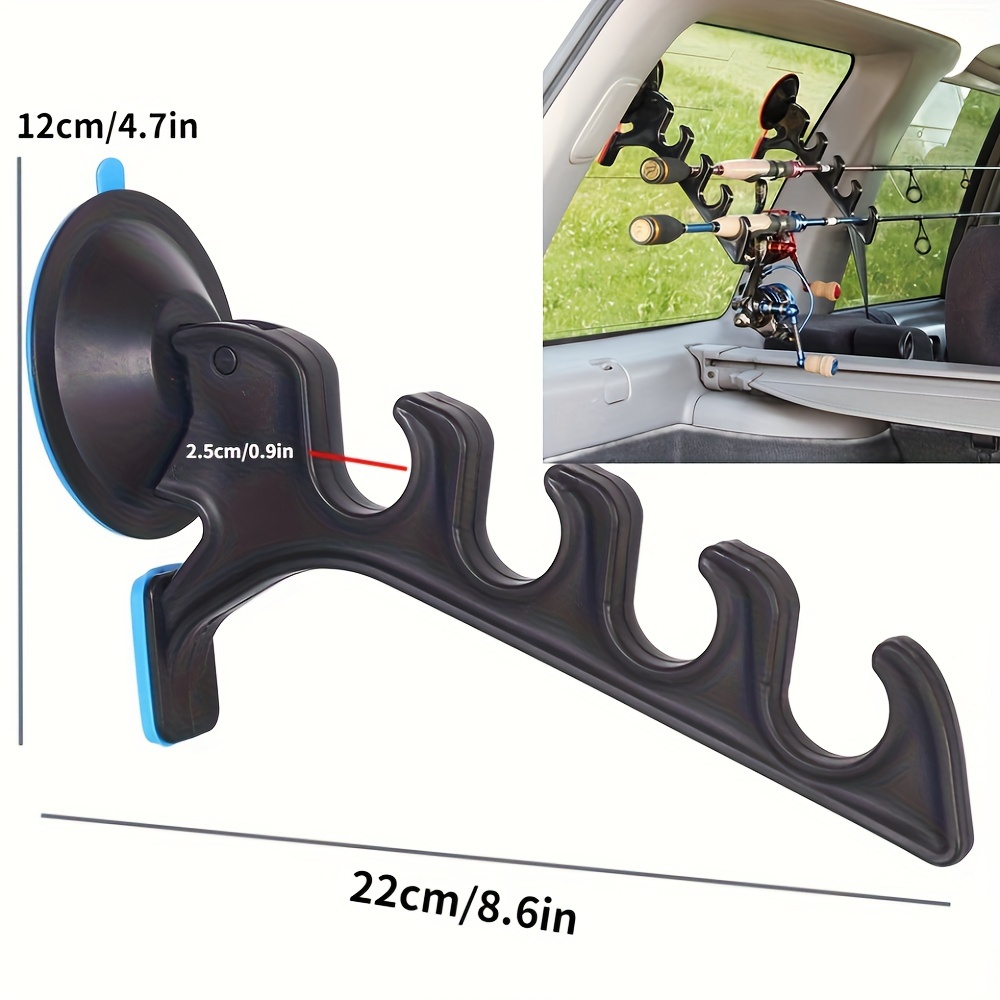 Multifunctional Rod Holders for Shore Fishing Adjustable Horizontal Fishing  Rod Storage Rack Holder with Suction Cups Attach for Vehicle