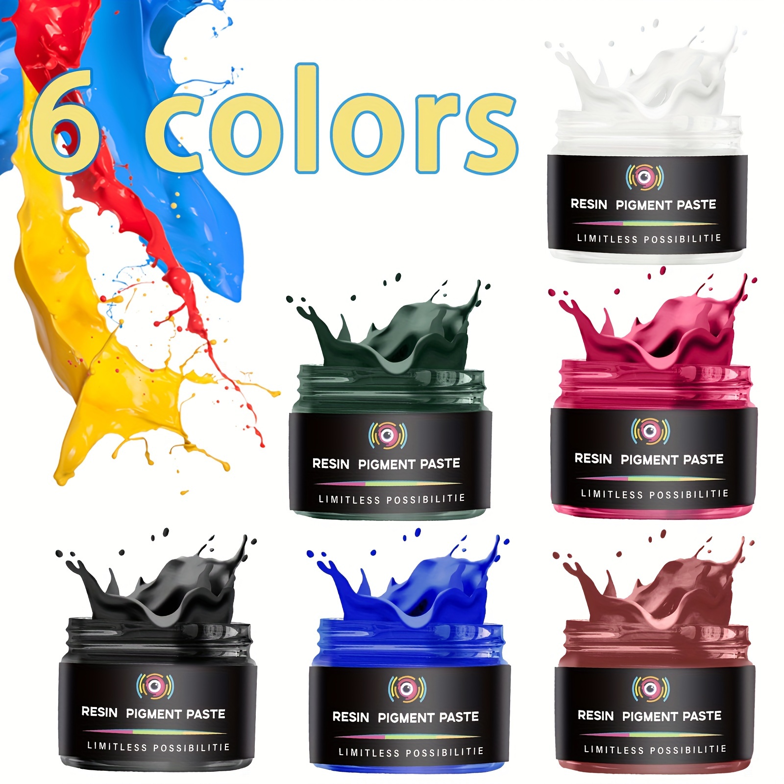 Opaque Resin Pigment Paste - 10 Colors/Each 0.35oz