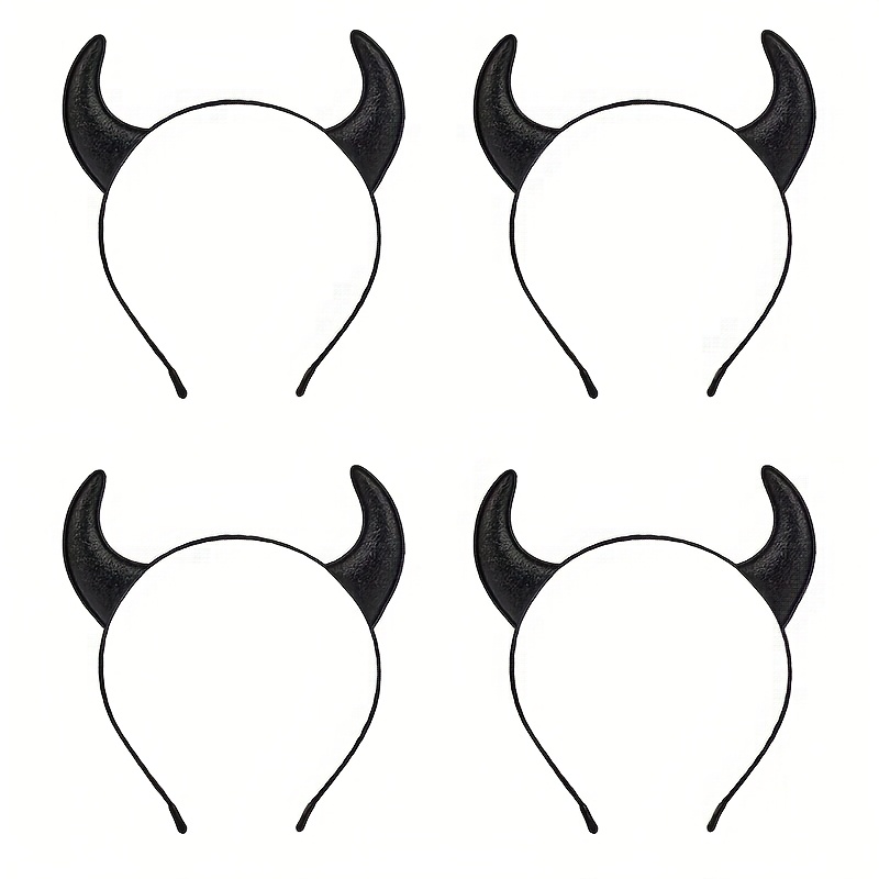 TEMU Diabólico Negro - de de - Adiciones para Pinzas de Pelo - Estilo Coreano y Japonés - Halloween Lindo - 4 piezas