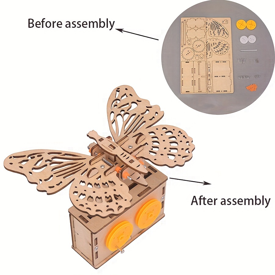 

1 Set, Science And Technology Bionic Mechanical Butterfly School Diy Kit, Scientific Experiment Kit