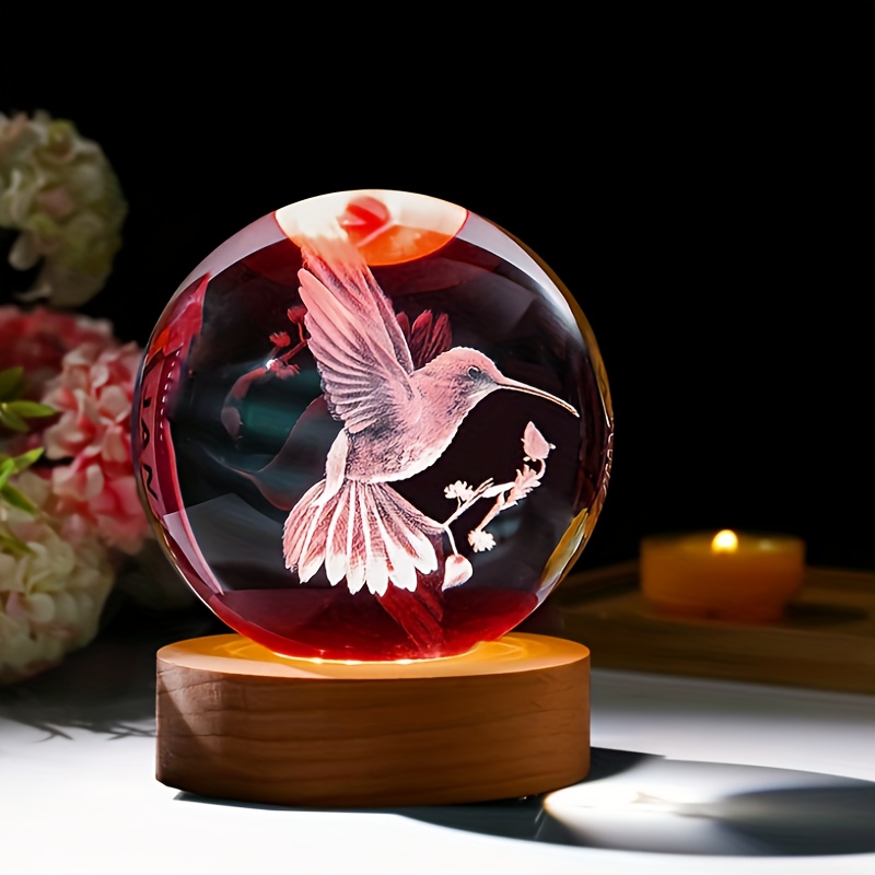 3D Hummingbird Crystal Ball Night Light