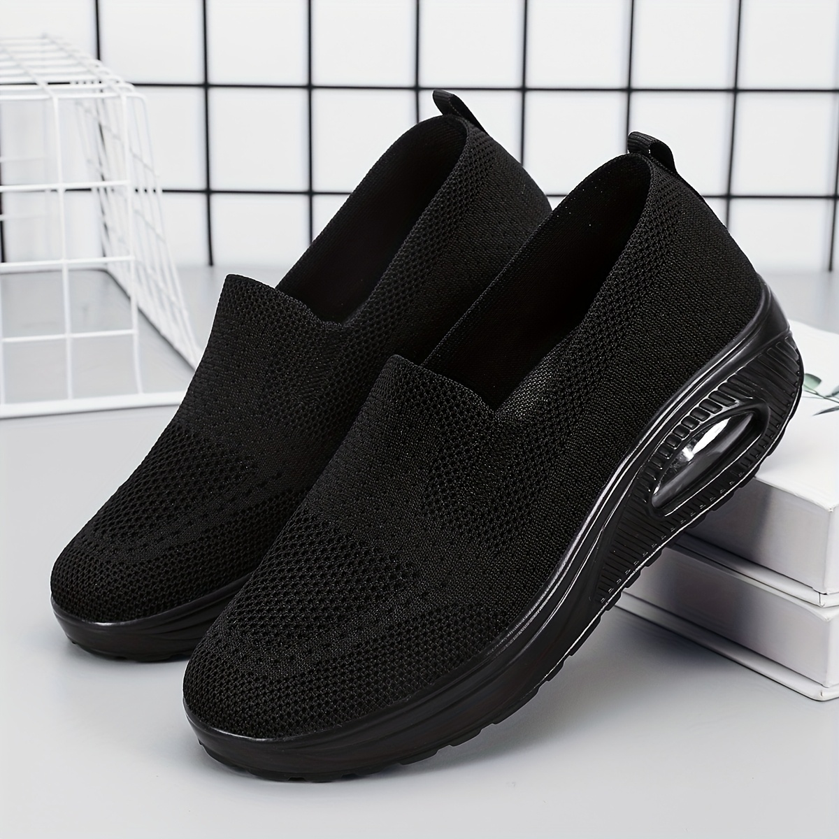 Premium Black Flexible Footwear