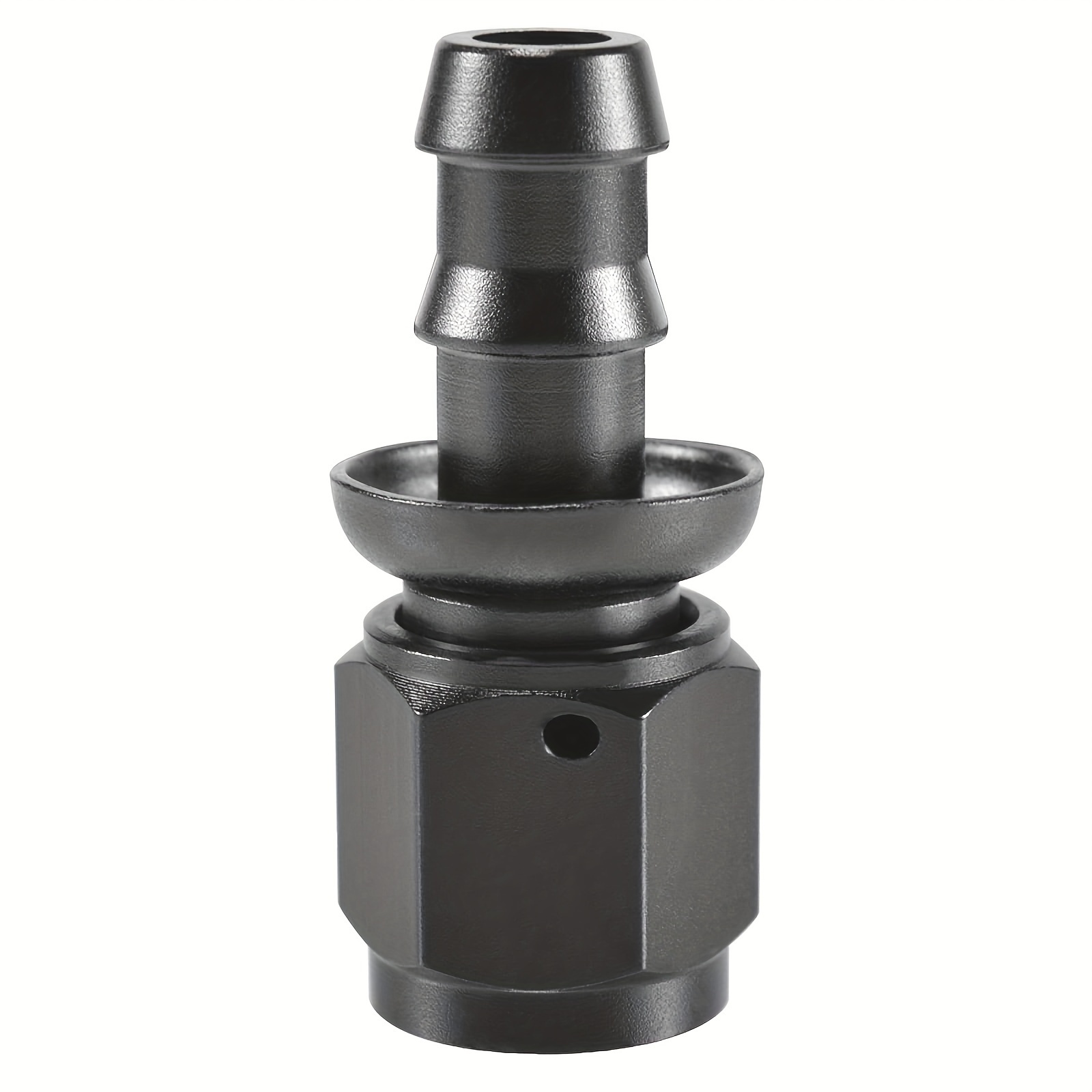 Black AN12 12AN Straight Swivel Reusable Hose End Fitting – PTFE Compatible By Emusa