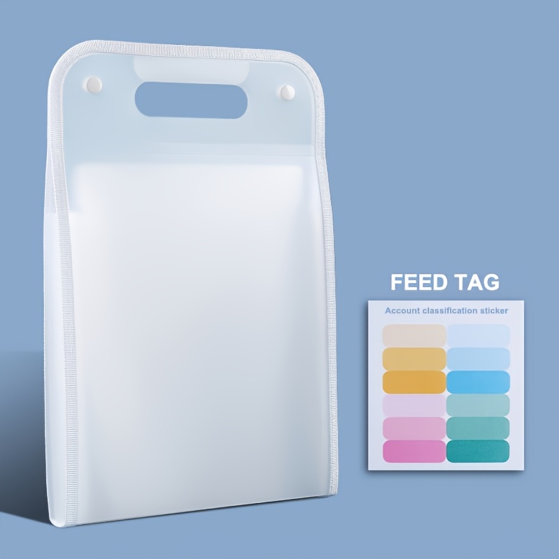 TEMU A4 Handheld Vertical Expandable Folder, File Storage Organizer, 13-slot Test Paper Collection Bag, Paper File Storage, Large Capacity, Multi-,