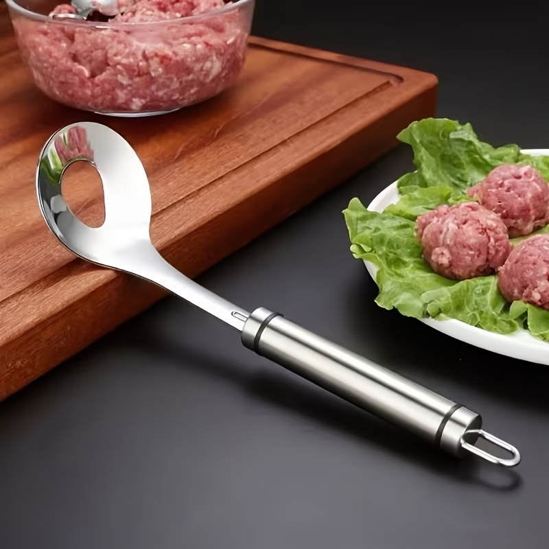 TEMU 1pc, Meatball Maker, Stainless Steel, Kitchen Gadget, , Scoop And Squeeze Meatballs. Reusable, Dishwasher Safe, Suitable For Home, Restaurants,