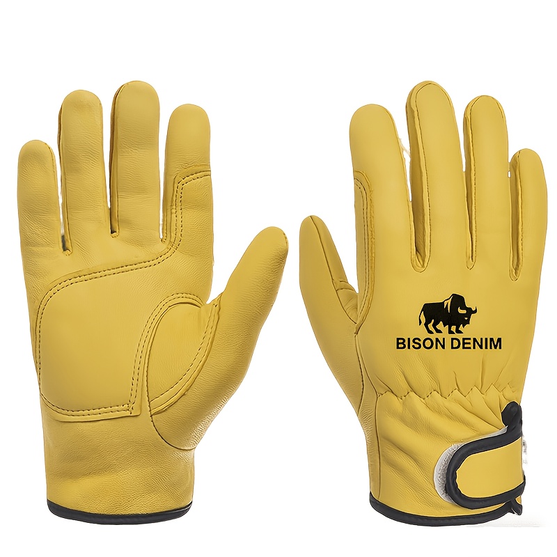 E-shop 1 Paar Langlebige Schaffell-Leder-Multifunktions-Handschuhe, Zum Überziehen, Bequem für Outdoor-Aktivitäten Alltagsgebrauch, Geeignet für Alle