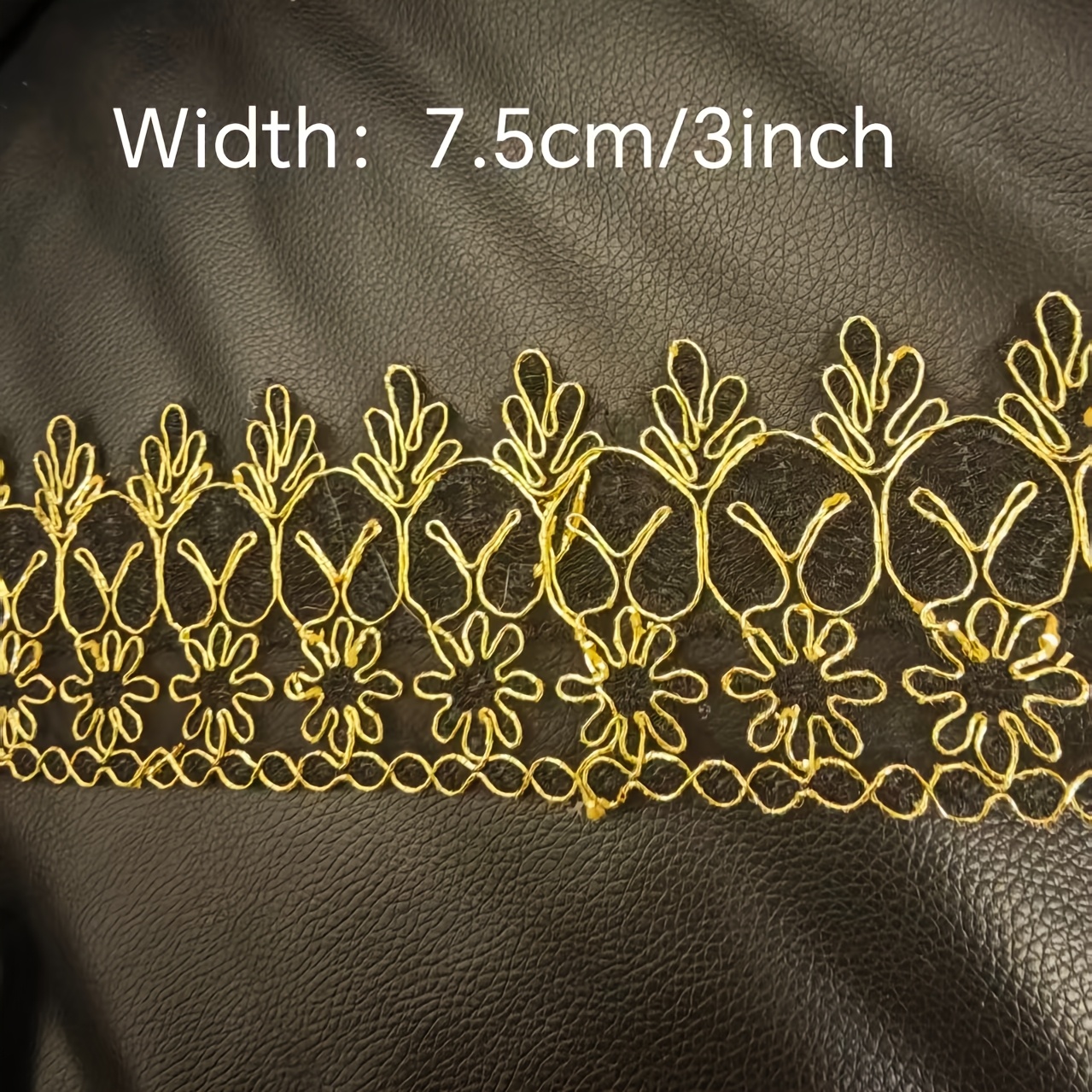 Non-Elastic Exquisite Embroidery Vintage Golden Silver Thread