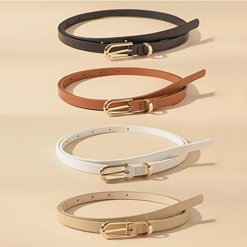 4pcs set of belts featuring a solid suitable for casual and business occasions it pairs well with outfits such as skirts and pants offering strong additionally this belt an ideal