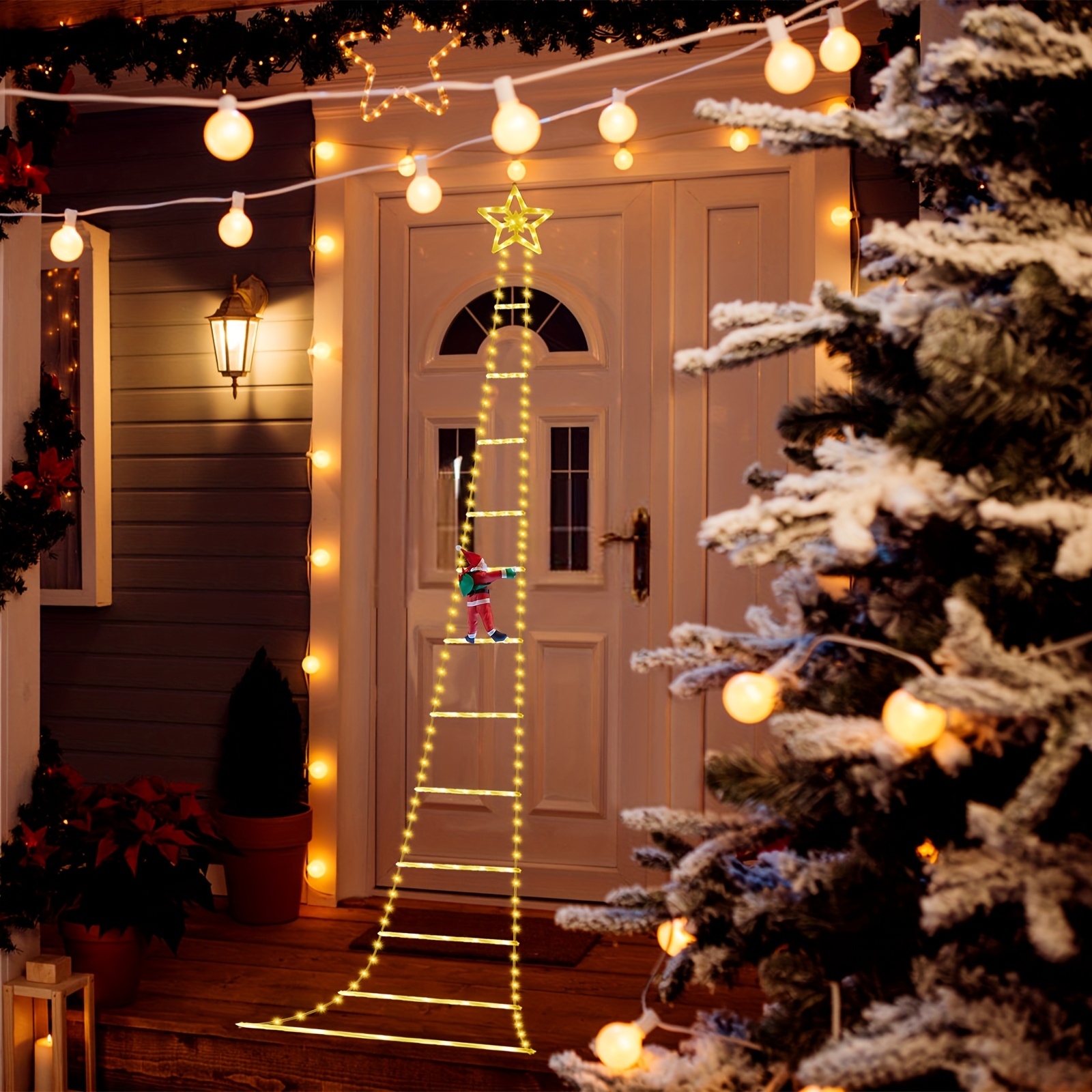 Diealles Shine Guirlande Lumineuse Sapin De Noel, 10M 100LED RGBIC Guirlande LED Sapin, Alimentée USB, Étanche IP65, Musique Et Contrôle Vocal Pour Intérieur Extérieur