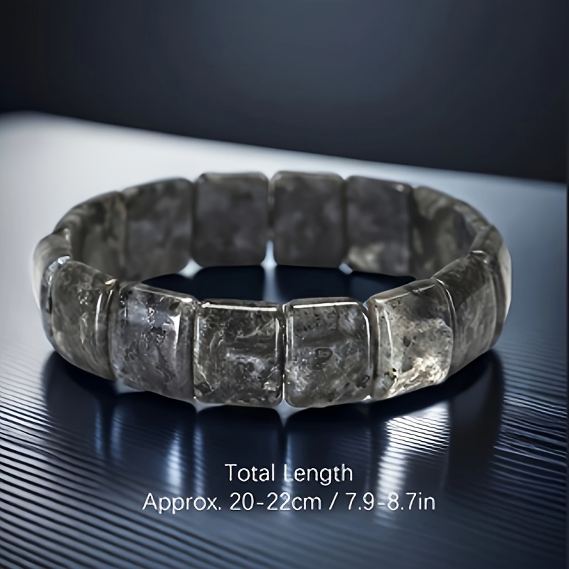 Natural Sparkling Stone Bead Bracelet for Men and Women