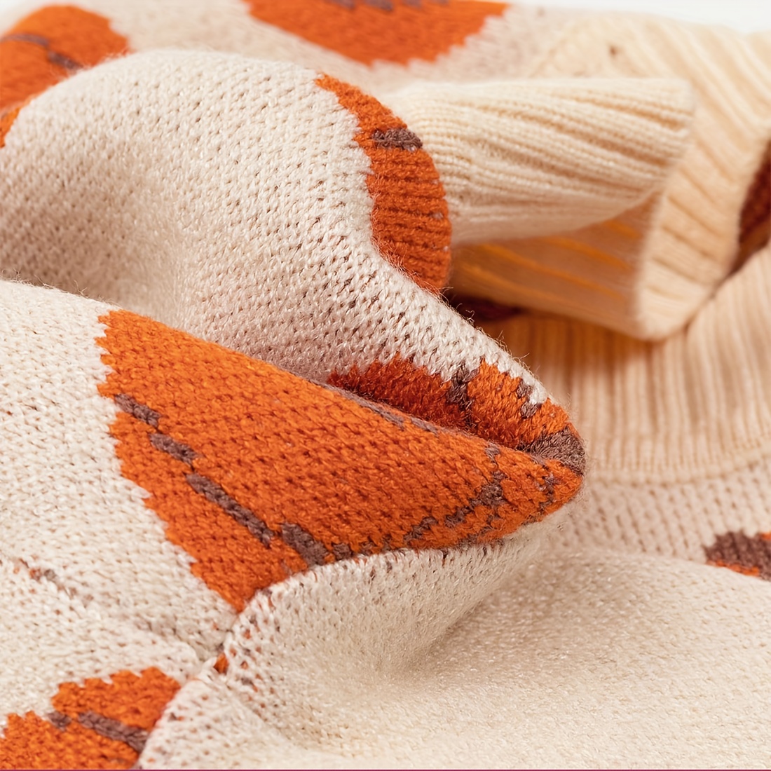 Vehomy Halloween-Hundepullover Mit Kürbis-Geister-Muster - Kuscheliger Strickpulli Für Kleine & Mittlere Hunde
