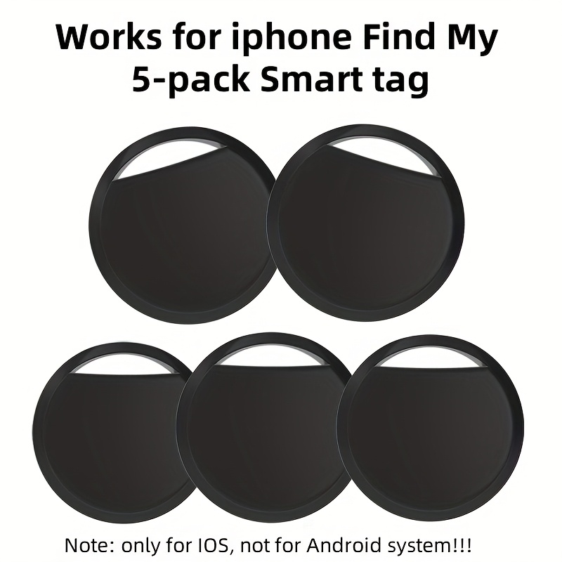 Image of For Air Tags-5 Tags, Luggage For Iphone ( Ios, Not For System), Smart , Replaceable Battery, Suitable For Keys, Backpacks, Wallets, Suitcases.