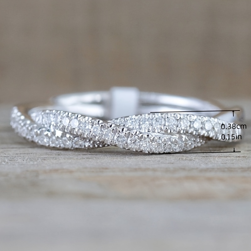 Elegant Wrap Around Zirconia Eternity Ring