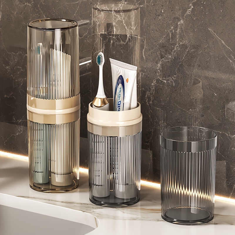 

Bathroom Travel Cup Set, Portable Minimalist Toothbrush Holder, High Elegant Tumbler, Home Use Travel Must Have