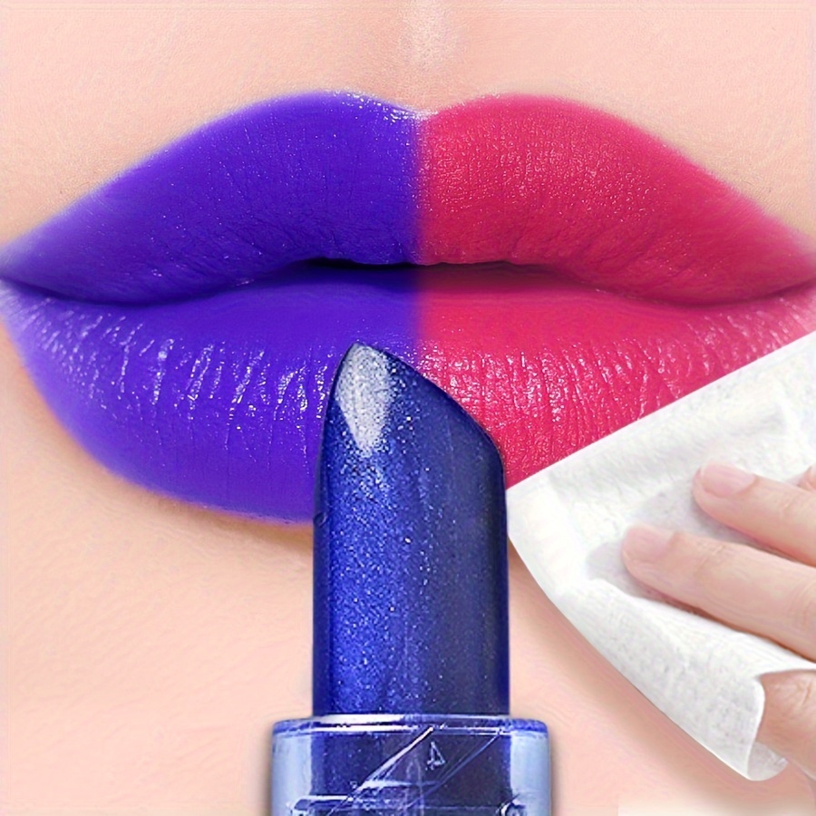 Image of Rose Temperature Color Changing Lipstick Non-fade Cup Long- Rendering Natural Lip Makeup Lipstick Lip Glaze Lipstick Lip Balm Makeup