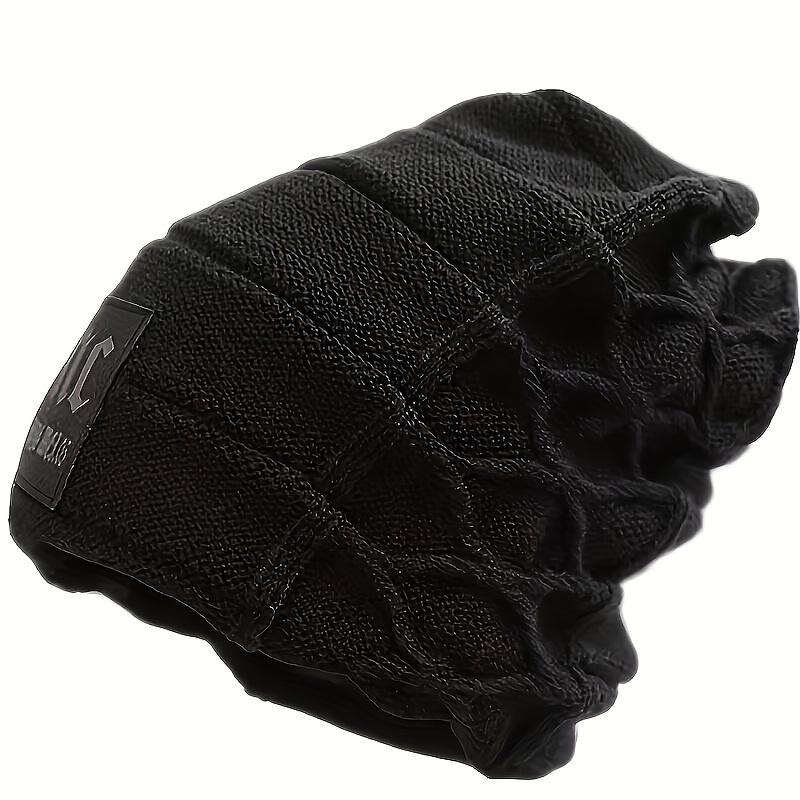 New Knitted Winter Beanie For Men And Women, Korean Style, -lined, Pullover, Thickened, Windproof Nc Hat