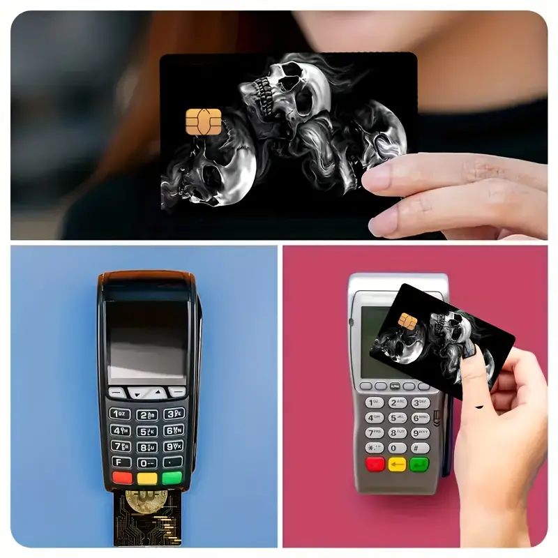 black skull card sleeve credit card sticker bank cards - Temu black skull card sleeve credit card sticker bank cards - Temu