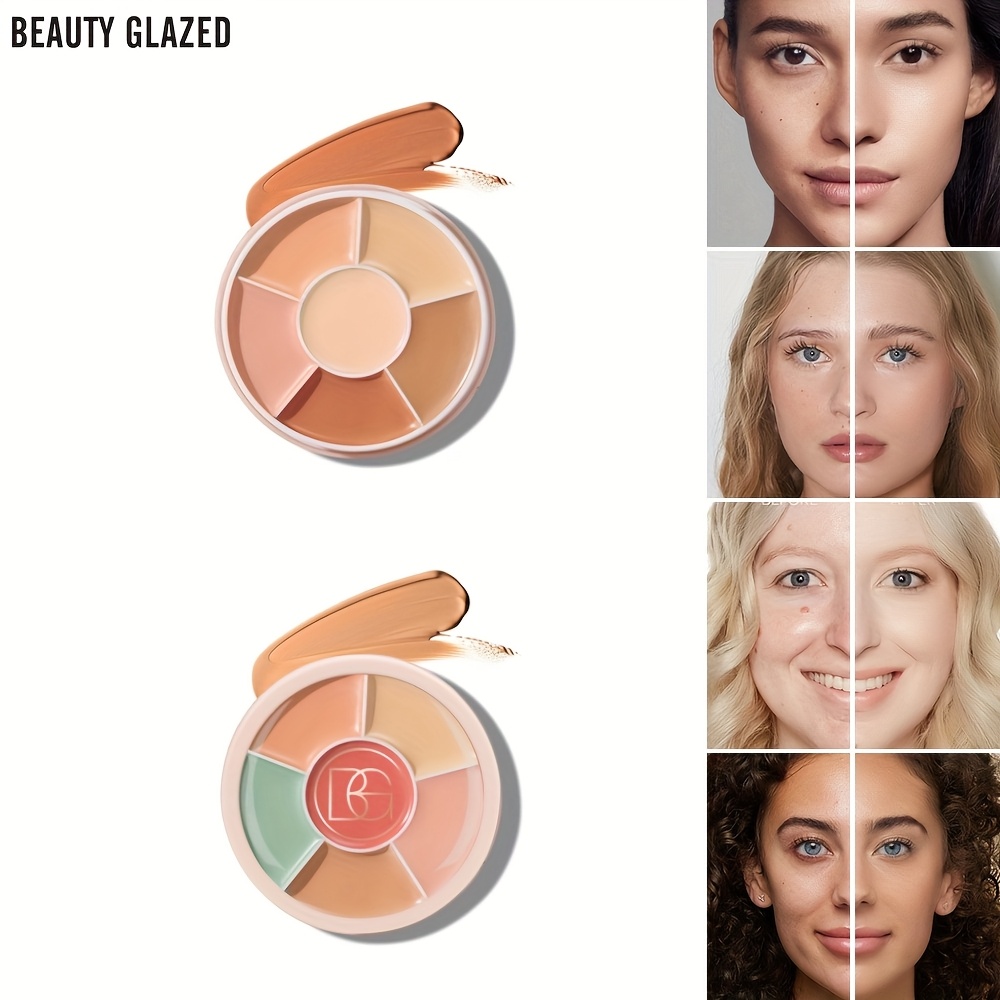 6-in-1 Color Concealer Palette for Dark Circles & Redness