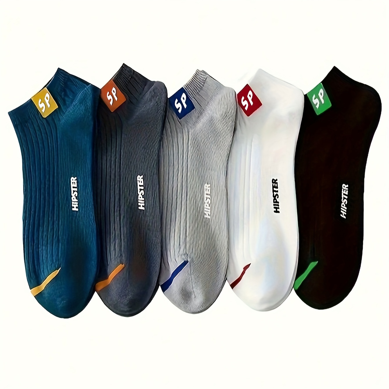 TEMU 5 Pairs Letter Athletic Socks, Comfy & Breathable Low Cut Ankle Socks, Women's Stockings & Hosiery