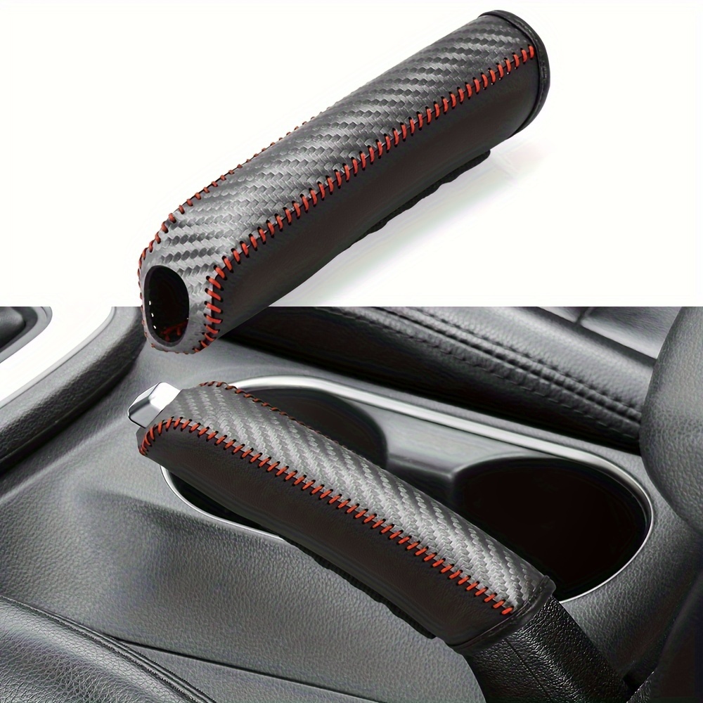 

Pu Cover Set, Car Interior Accessories - Hand-, Protective Decoration For Gear Shift Knob, Hand Brake Handle