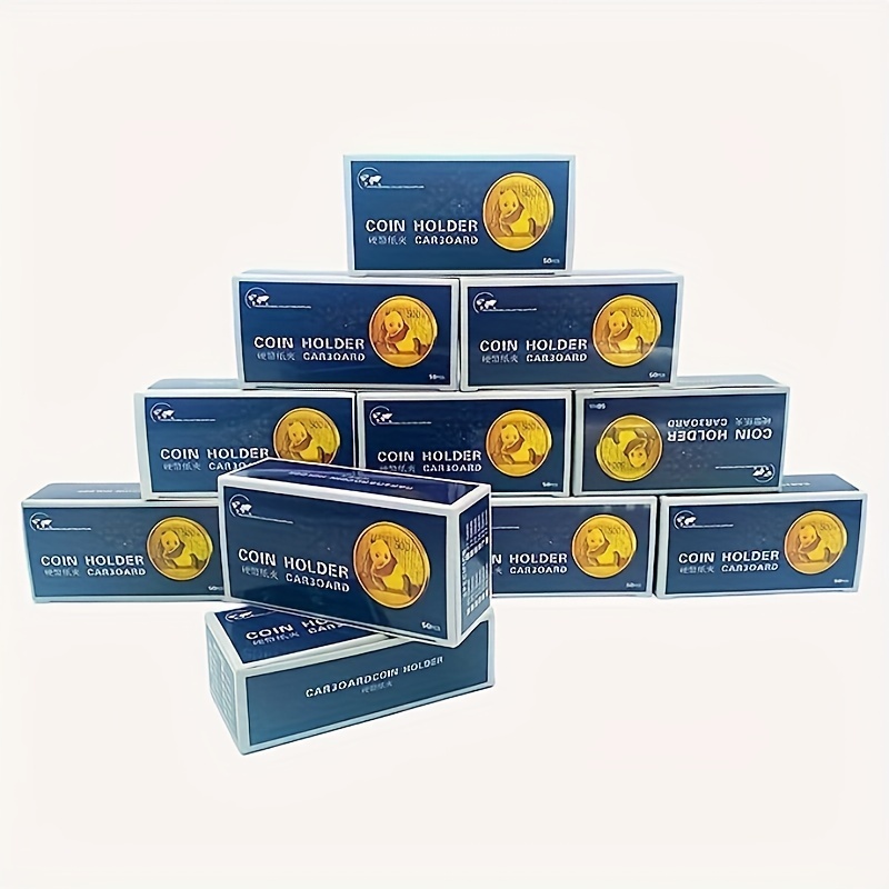 

2 Boxes Of 100pcs, Cardboard Coin Holder Flip Collector, With 6 Sizes From, For A Large Series Of Coin Collections, The Most Popular Christmas, Halloween And Thanksgiving Gifts