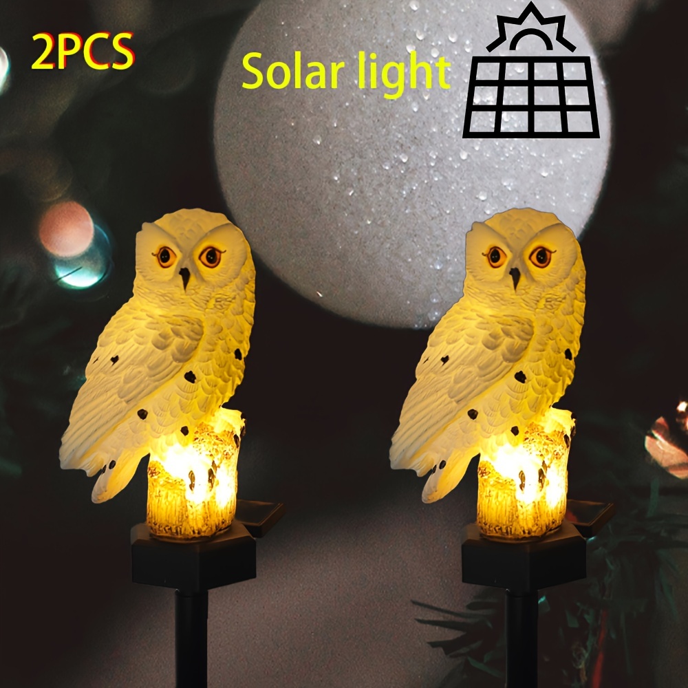 

1pc/2pcs Dazzle Figure Solar Led Lights, Resin Garden Decorations With Stake For Outdoor Yard Pathway Outside Patio Lawn Decor To Scare Birds Away, Holiday Gift For Family And Friend