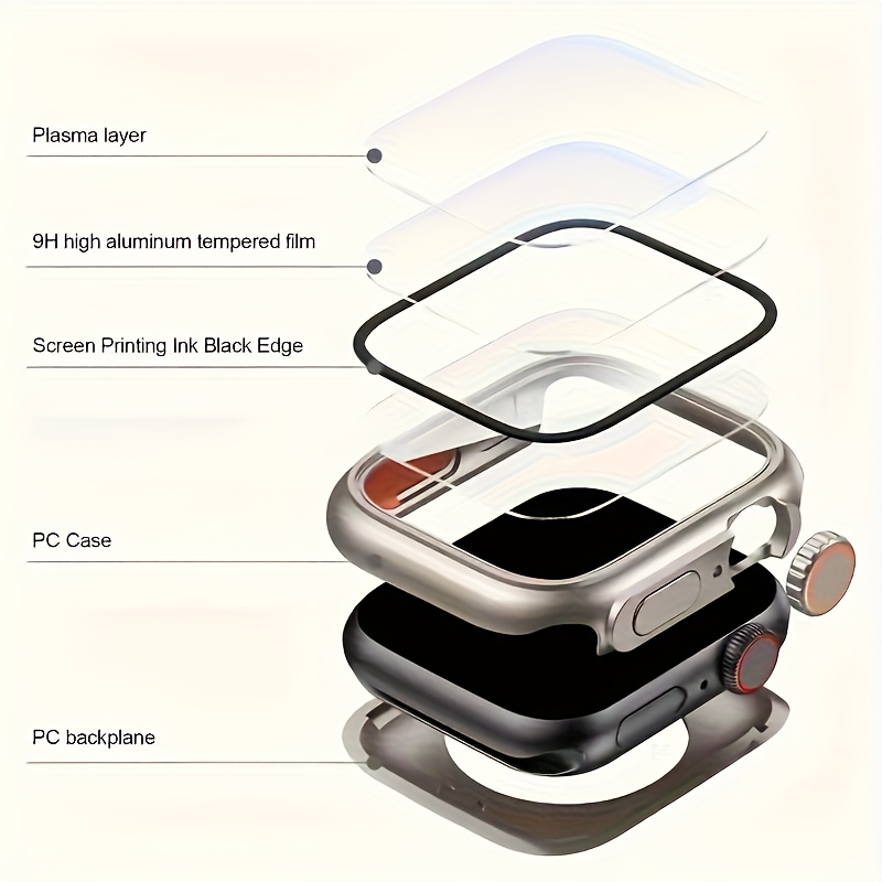 Ultra 360? Full Screen Protector Cover for iWatch Case 44mm 45mm 40mm 41mm Hard PC Front Rear Bumper Glass for iWatch 9 8 SE 7 6 5 4, Scratch-Resistant, Durable Protection, Smartwatch Case, Sleek Design, Highquality Material, Smartwatch Accessory, Tech Enthusiasts, Smartwatch Protection, Modern Accessory, Scratchresistant Glass, Gadget Lovers