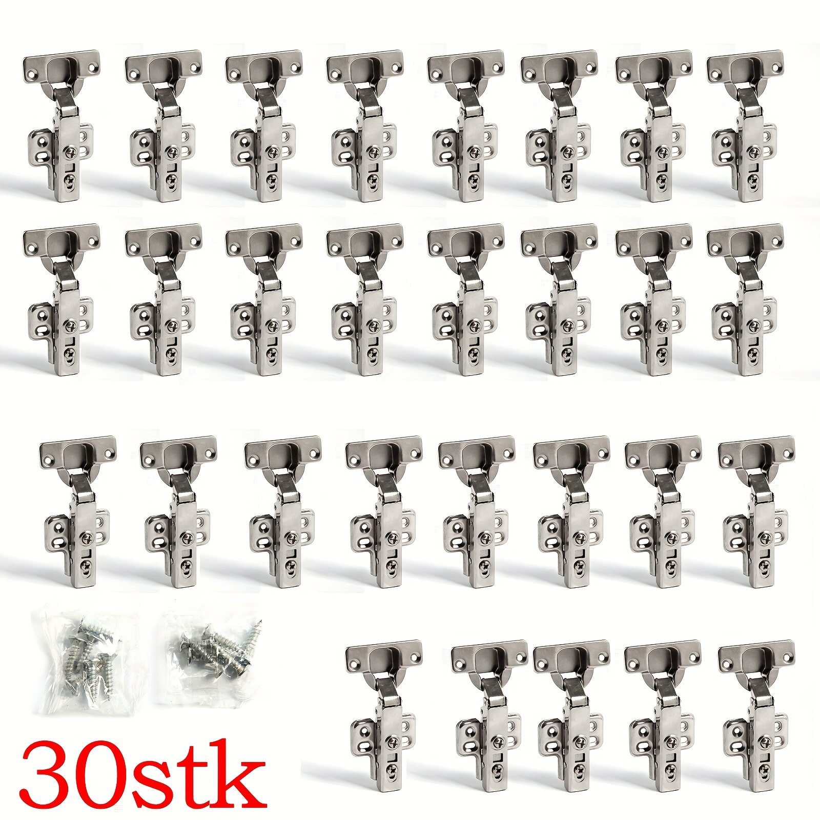 TEMU Hydraulic Hinge With Screws Medium Bend 10-30pcs