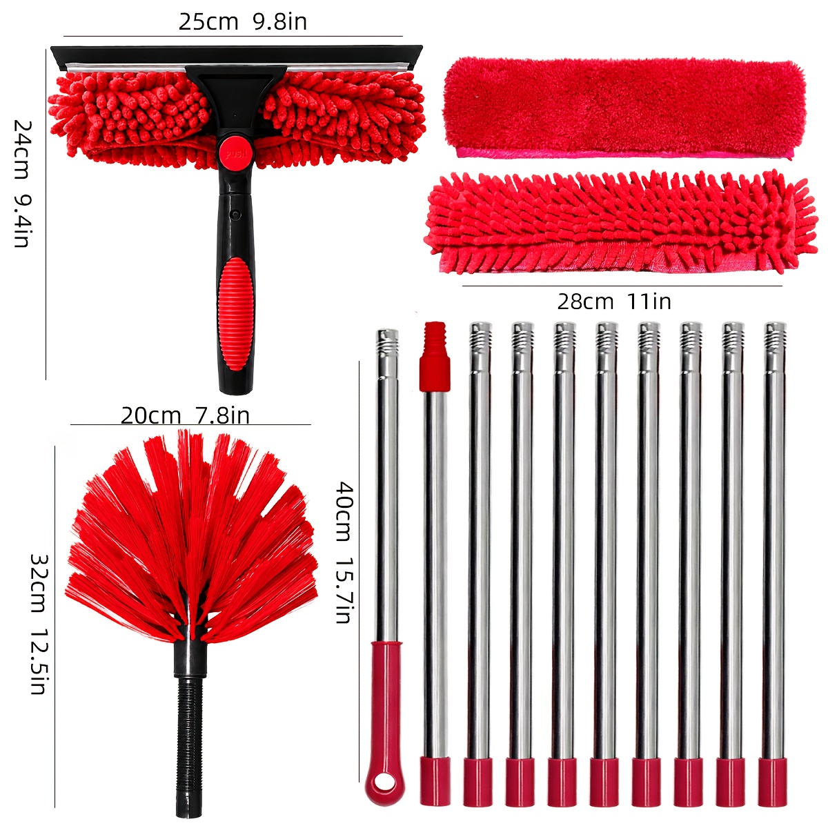 13.9FT High Cleaning Kit, Multi-Function Window Squeegee,... product image 8