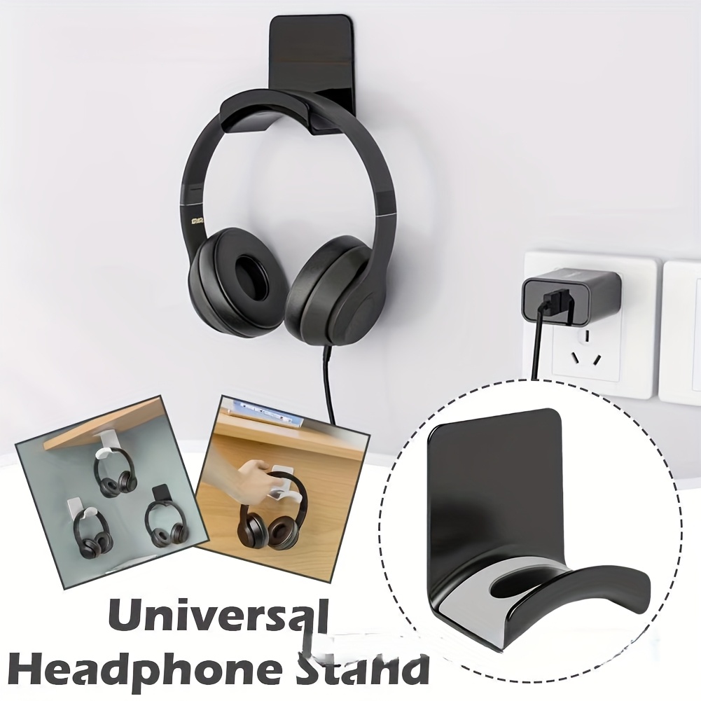 adjustable rotating gaming headphone stand compatible for headphones under desk headphone holder with arm clamp space saving desk no electronics