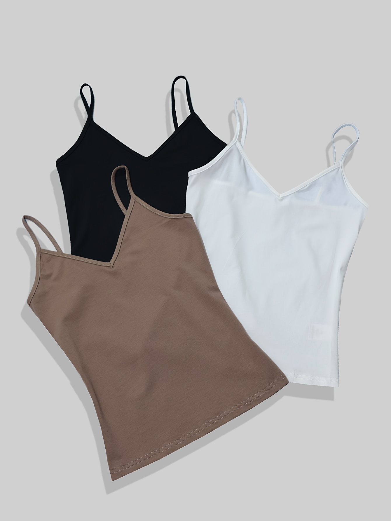 Women's Backless Cami Top Built-in Padded Bra Camisole Spaghetti Strap Top  For Summer, Can Be Worn As An Undergarment Or Outwear