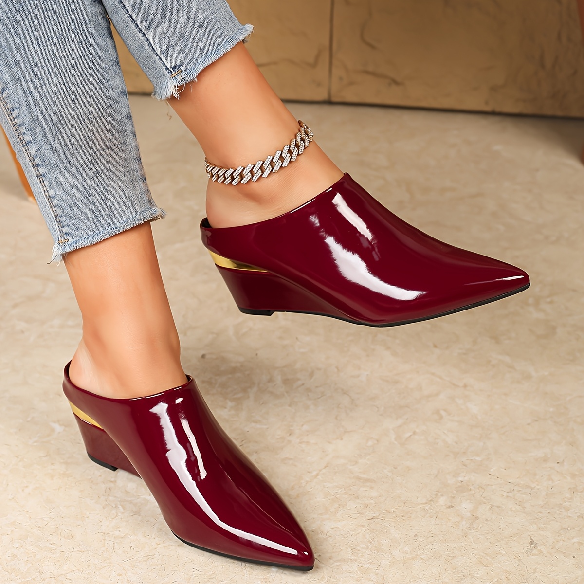 zapatos tacón cuña estilo retro americano mujer Temu Brazil