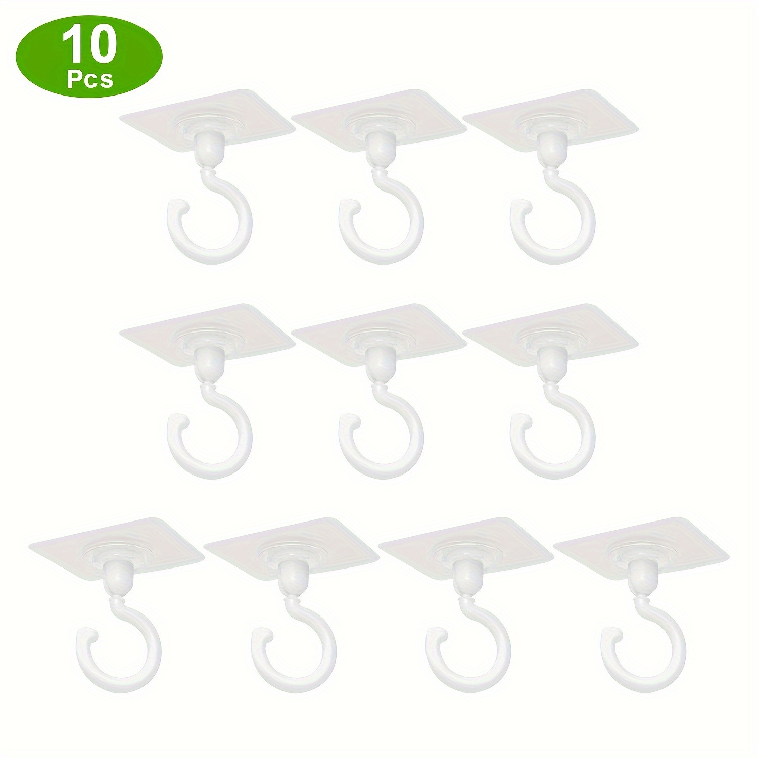 10pcs Adhesive Ceiling Hooks For Hanging Clothes Mobile Curtain 360  Rotatable Hangers Self Adhesive Ceiling Hooks No Drill Ceiling Hanging Hook  For Hanging Light Plants Lanterns Wind Chime - Business, Industry 