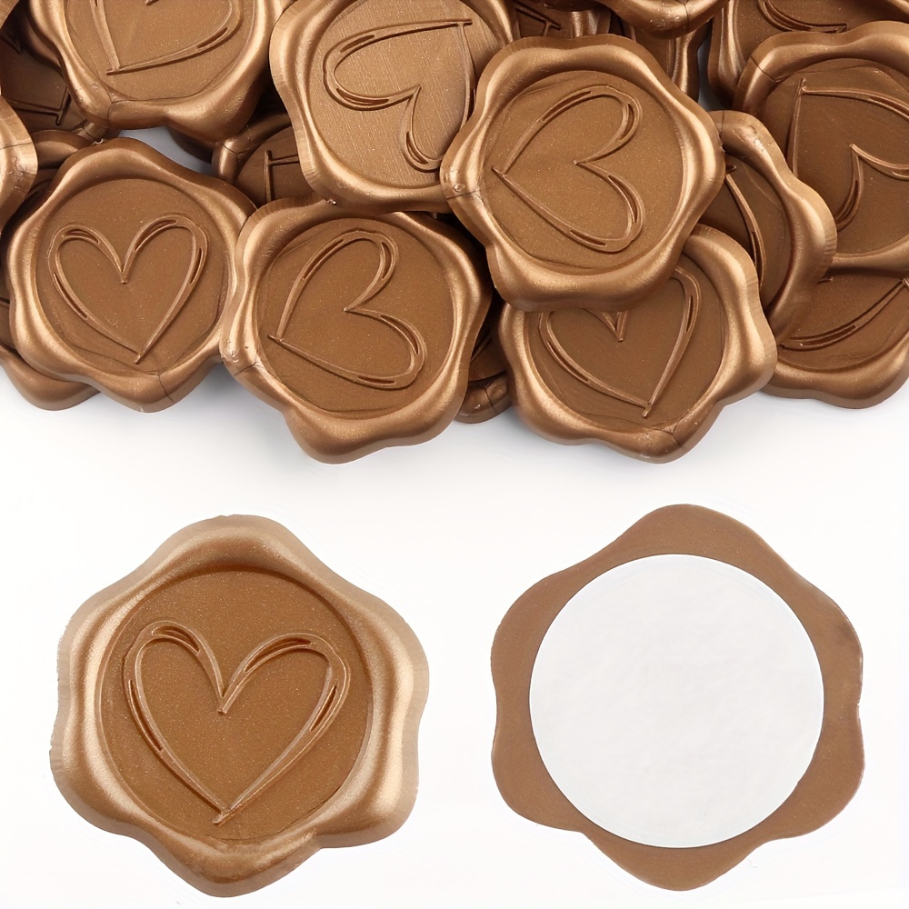 

30pcs Love Design Wax Seal Stickers, Self-adhesive For Wedding Celebrations & Special Occasion Invitations