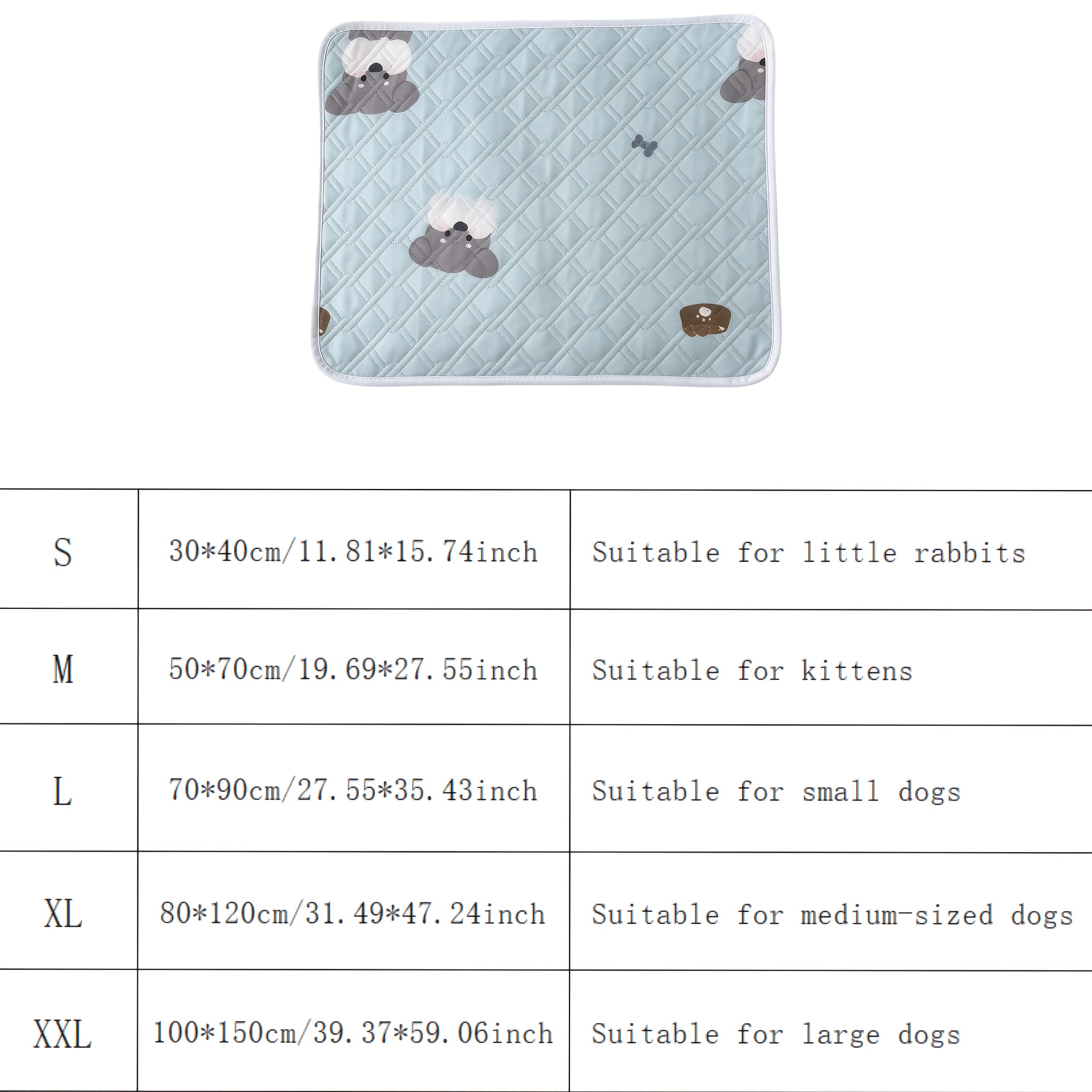 TEMU Colchoneta Universal para Mascotas - Cama para Gatos y Cojín para Perros para Todas , Antideslizante, Lavable a Máquina, para Perros y Gatos