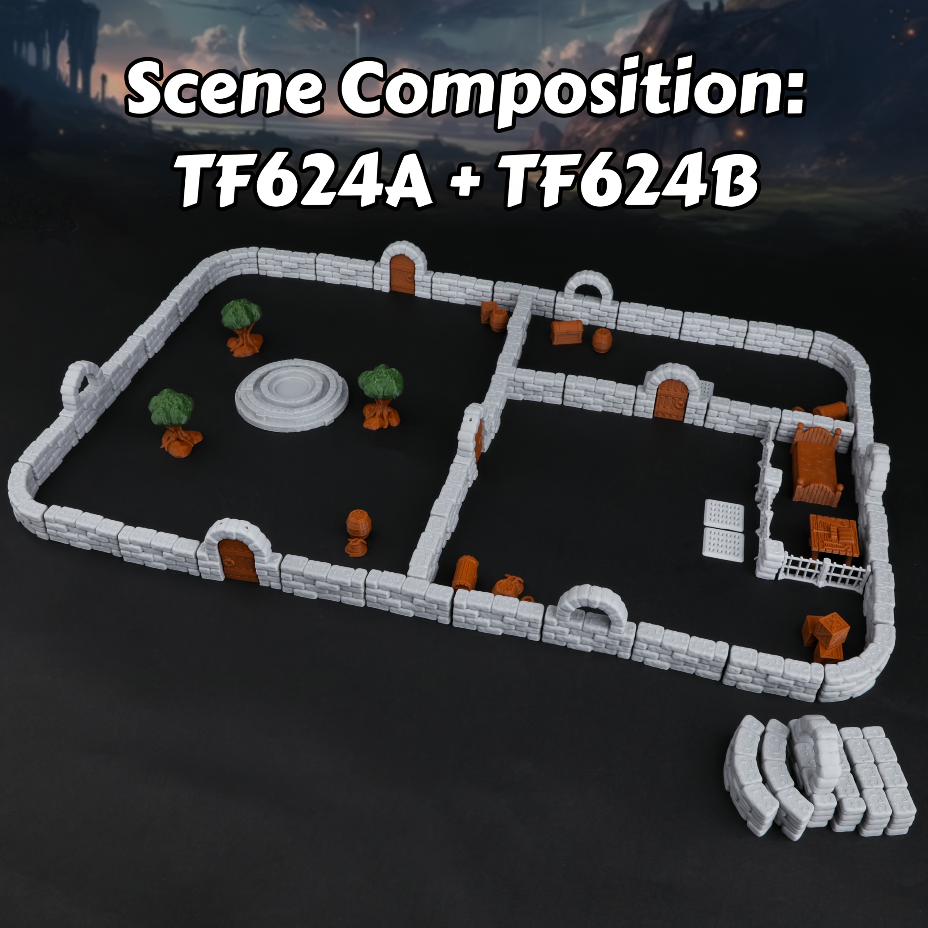 Expandable Modular Terrain Set for RPGs