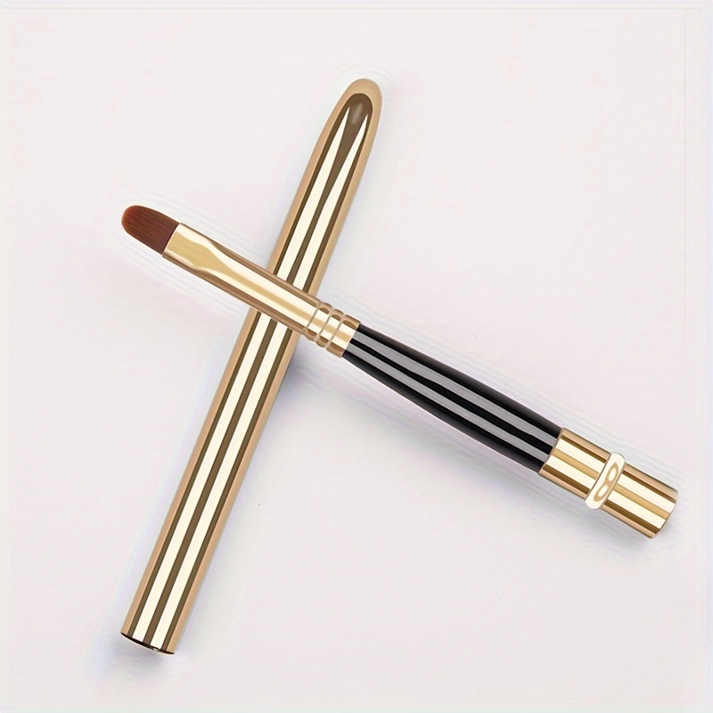 

Lip Brush With Lid Portable Makeup Brush Lipstick Brush Mini Makeup Tool For Lipstick Lip Gloss Application