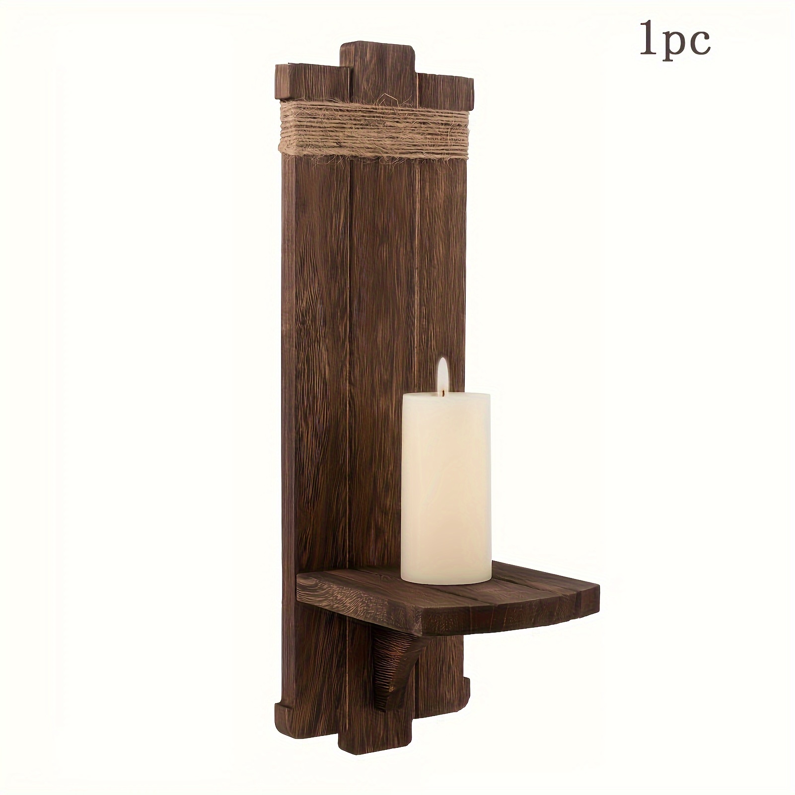 Image of 1pc/2pcs, Wall-mounted Candle Holder For Wall Decorations, Candlesticks For Room, Hallway, Entryway, Bath Accessories, Room Decor, Floating Shelves