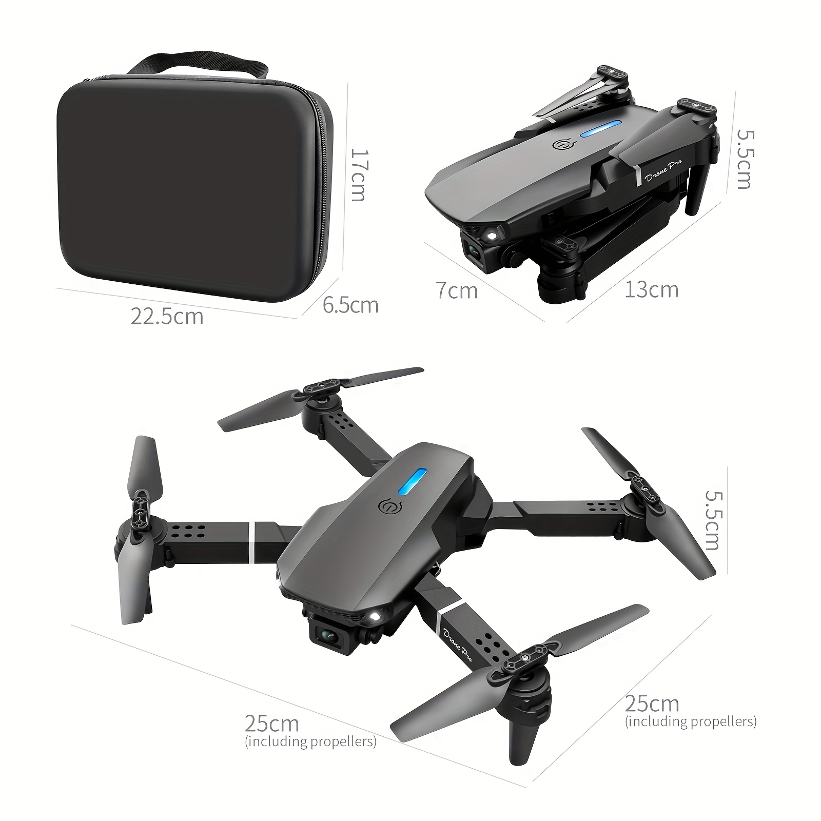 The 2025 New E88MAX Is Equipped With A High-definition Display Drone, 2 Long Endurance Batteries, RC Drone, Brushless Motor, Emergency Obstacle Avoidance, Suitable For Adult And Beginner Holiday Gifts