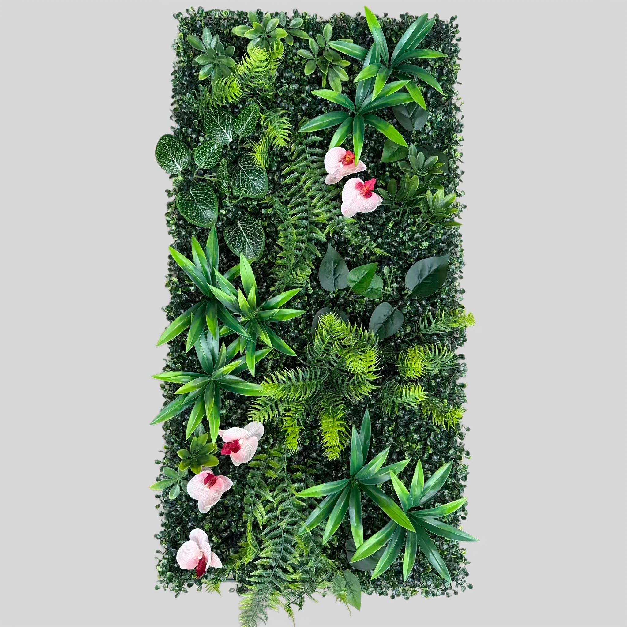 Image of 4 Styles 50x100cm Uv Resistant 3d Simulation Artificial Plant Wall Panel, Indoor And Outdoor Plastic Leaf Screen, Suitable For Outdoor Walls, Privacy Partitions, Gardens, Living Rooms, , And Offices