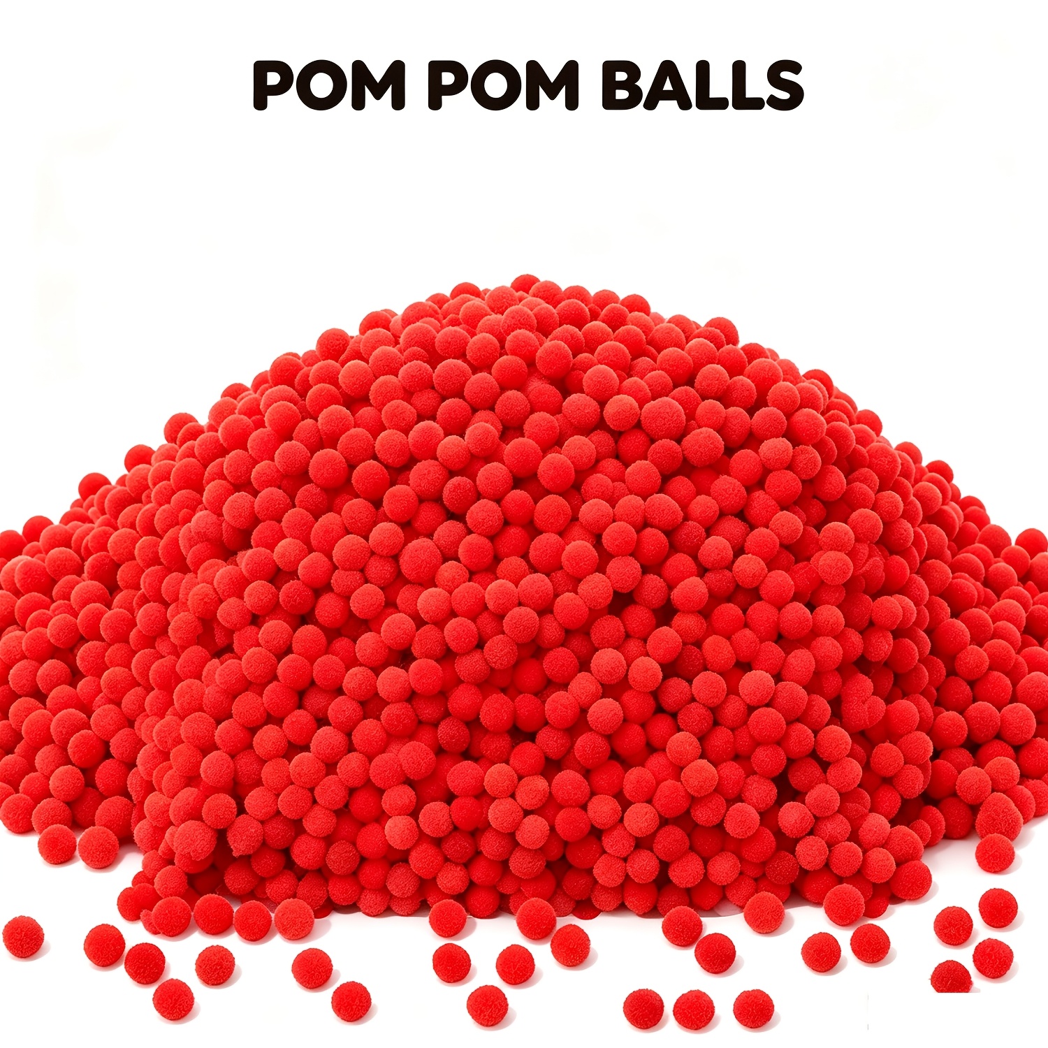 TEMU AHAMETON Paquete de 950 navideños - esponjosos de 1 cm/0.4" de varios colores, bolas peludas para manualidades DIY, coronas, guirnaldas,