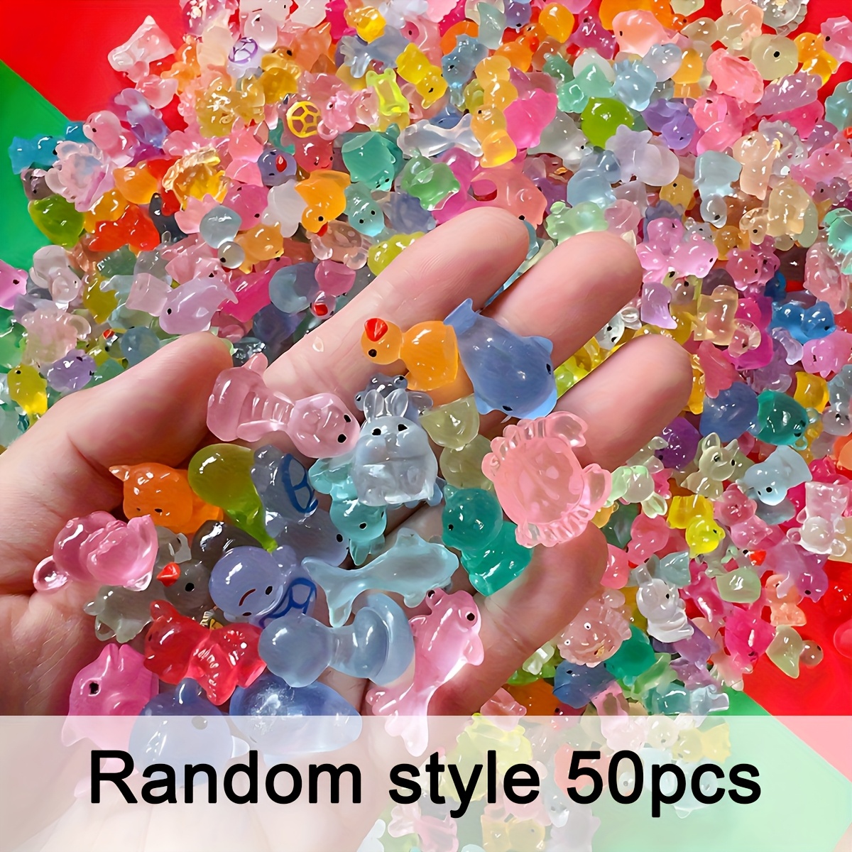 TEMU 30pcs/50pcs Mini Figurines d'Animaux Phosphorescentes
