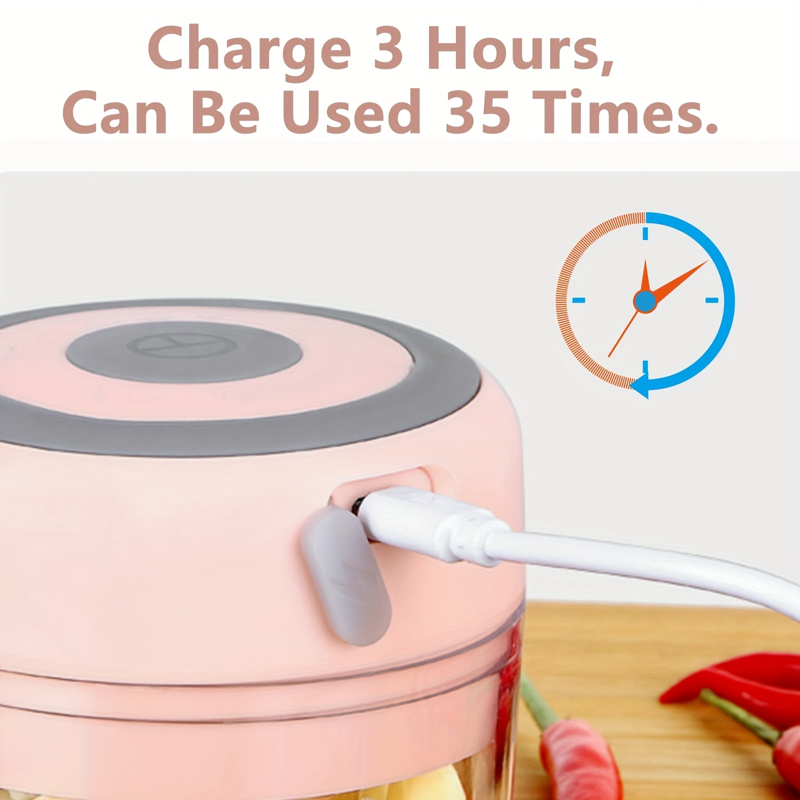   mini garlic slicer vegetable salad lettuce onion pepper chopper tomato dicer portable usb rechargeable convenient and faster 8 45 ounces mothers day gift Product details 5